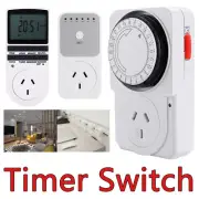 24HR Mechanical Analogue Time Wall Plug Switch Timer Socket Max 240V 2400W