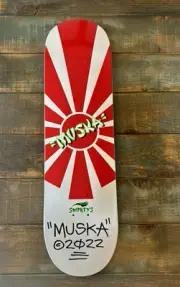Chad Muska Signed Shorty’s Rising Sun Skateboard Deck