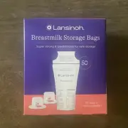 Lansinoh Breastmilk Storage Bags (50 Pack) 6 Oz. Unopened.