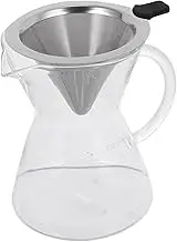 Mikinona Hand Dripper Pot V-Type Water Outlet Drip Filter Coffee Maker Portable Carafe Maker for Cold Brew Pot