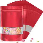 4"x6" 120pcs Resealable Mylar Foil Bags Zip Lock Food Storage Bag - Red