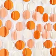 Beige-Orange Pink Fall Party-Decorations Paper-Garland - 39ft 3D Autumn Boho Hanging Streamers Banner,Thanksgiving Birthday Wedding Baby Bridal Shower Engagement Backdrop Decor Burgleda