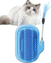 Cat Corner Scratcher, Self Grooming Brush, Furniture Protector Comb, Sturdy Portable Pet Tool, 5.12x3.94 inches Grooming Massage for Rabbit Dogs Couch Indoor Home Table