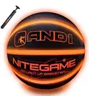 AND1 Nitegame LED Light Up Basketball | AND 1 Glow in The Dark Basketball