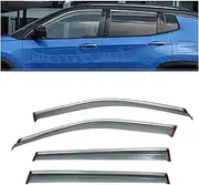 Compatible for Jeep Compass 2017-2022 Side Window Sun Visors Rain Awnings Shelters Deflector Wind Acrylic Exterior Rain Ventilation Guard