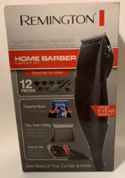 Remington Clippers Home Barber 12 Piece Haircut Kit Trim Shave Detail Outline