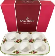 ROYAL ALBERT Old Country Roses Baking Dish Muffin Cupcake Pan, 11 x7 1/2