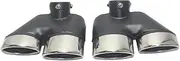 Car accessories Stainless steel exhaust Tip tail throat, bilateral four-out muffler Compatible For Benz W220 S320 S350