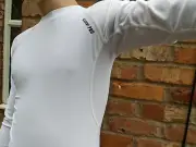 Compression Base Layer Top WHITE Long Sleeve Underarm ACADEMY PRO Football Gym