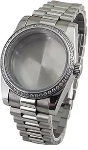 1pcs NH35 Watch Case 36mm/39mm Silver Stainless Steel Sapphire Glass Fit NH35 NH36 ETA2824 PT5000 ETA2836 Miyota82 Movement