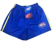 West Coast Eagles AFL Supporter Home Shorts Sizes XS-3XL BNWT