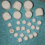 Lot 24 Large & Mini Faux Fake Realistic white marshmallows Props DIY Crafts Deco