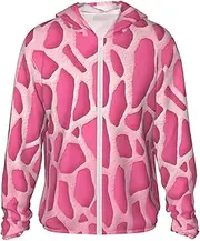 [LHBWCVN] UPF 50+ Light Jacket Full Zip Sun Protection Hoodie for Women Men Long Sleeve Giraffe Texture Sun Shirts