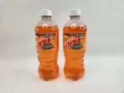 Mountain Dew LiveWire 2 Bottles New Unopened Orange Live Wire