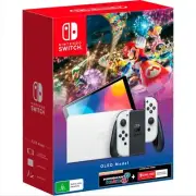 Nintendo Switch OLED White Console with Mario Kart 8 Nintendo Switch OLED White