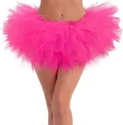 Morakot Tutus for Women Adult Tutu Skirts for Women 5 Layers Tulle Skirt Halloween Tutu Womens Tutu Skirt 80s Costumes for Women Rose One Size