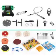 220V Jewelry Rock Polishing Machine Buffer Bench Lathe & Polisher Set 950W