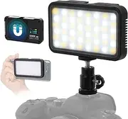 PL5 Pocket Video Light 2700K-6500K P graphy Fill Light Dimmable 6 Scene Lig ng Effects CRI 95+ Built-in Battery with Cold Shoe Mount Magetic Backside for Vlog Live Streaming Black One Size