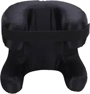 Face Pillow Silk Fabric Memory Foam Soft Cushioning Ergonomic Beauty Pillow for Back Sleep Training Comfortable Skin Care Support (Black)