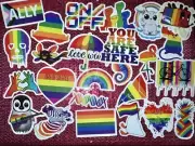 25 PCS Lot Rainbow Pride Gay Stickers NEW Flag LGBTQ+ ALLY laptop Phone Case