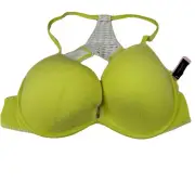 NEW Victorias Secret Bikini Top 38D Carova Crotchet Pushup Yellow QCZ #2914