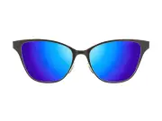Lucyd Smart Sunglasses | Electra Model | Bluetooth Audio Glasses | Open Ear | Noise Canceling Wireless Mics| Narrow Size Polarized UV400 Blue Mirror