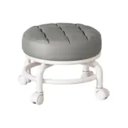 360 Rotating Roller Stool Housework Stool Movable Stool Low Noise Pulley Low Stool Universal Swivel Casters For Kitchen Home Gray