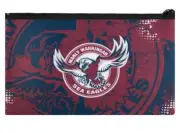 Manly Sea Eagles NRL Pencil Case footy Fan NRL Official Office School Sporting