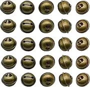 50Pcs Antique Jingle Bell 1.18inch Craft Bell Rustic Bronze Bell for Pendant Pet Collar Home Decoration Christmas Tree Ornaments DIY Accessories