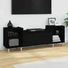 vidaXL TV Cabinet Black 160x35x55 cm Engineered Wood 2BB