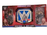 WWE Championship Rival Roman Reigns VS Brock Lesnar Figures & Universal Belt New