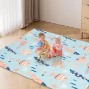Playpals 180x200cm Double-Sided Baby Playmat, Foldable XPE Foam Floor Mat for...