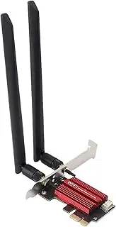 Plyisty WiFi 6E PCIe Card, WiFi Card for Desktop PC, Tri Band 2.4GHz 5GHz 6GHz, BT 5.2, 4200Mbps, WPA3, 802.11ax, Low Latency, Wireless Adapter with MU-MIMO, OFDMA