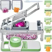 Veggie Chopper with 8 Blades, Onion Chopper with Container, Food Cutter