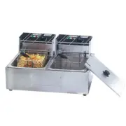 Benchstar Double Tank Electric Fryer - Commercial Benchtop Deep Fryers (TEF-...