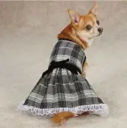Zack & Zoey Park Avenue Dog Dress Black pet dresses ruffle