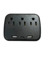 NEW 6 PORT POWER SUPPLY ADAPTER 3 WALL OUTLET 2 USB 1 USB-C PLUG EXTENDER STRIP
