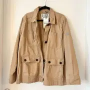 Barbour Women's Coltsfoot Twill Jacket Tan Plus Size 14 NWT