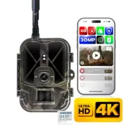 4G Trail Security Camera 4K 64GB LIVE VIEW Outdoor Farm Hunting Wildlife Remote