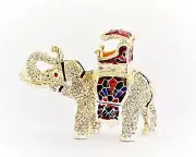 Ciel All Jeweled Maharaja Elephant Trinket Box. Hand Set Swarovski Crystals