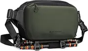 K&F Concept 2 in 1 Sling Bag 10L Everyday Shoulder Bag & Multifunction Photography Crossbody Camera DSLR Backpack Portable Bag Black-Green