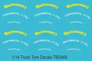 1/14White Tire Decals for Scale Truck Modeling i TBD466