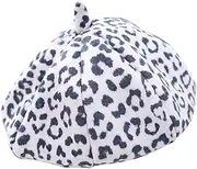 [Holibanna] Leopard Pattern Children Beret Cotton Warm Hat for Girls Fashionable Toddler Hat for Everyday Yellow