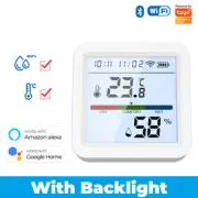 Wifi / Tuya Smart Temperature And Humidity Sensor Accurate Monitoring Work With