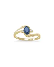 Gem Spark 14K 0.49 ct. tw. Diamond & Sapphire Ring