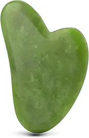 Gua Sha Tool, Jiasoval Jade Guasha Massage Tool, Natural Gua Sha Stone Scraping Massage Tool Set, Jade Stone Face Skincare Tool for Slimming and Firming (Green)