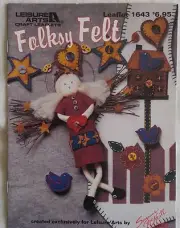 Leisure Arts Needlework Pattern FOLKSY FELT Applique 1643 by Suzanne McNeill