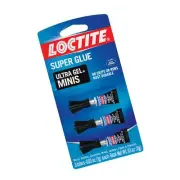 Loctite Super Glue Ultra Gel Minis, 3 - 0.03 Ounce Squeeze Tubes, Clear, 6 Pa...
