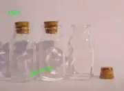 10pcs 15ML 26*60*12.5mm transparent glass barrel Corks jars Wishing bottle