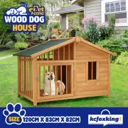 Dog House Kennel Crate Box Cat Puppy Cage Pet House Wooden Cabin Raised Large